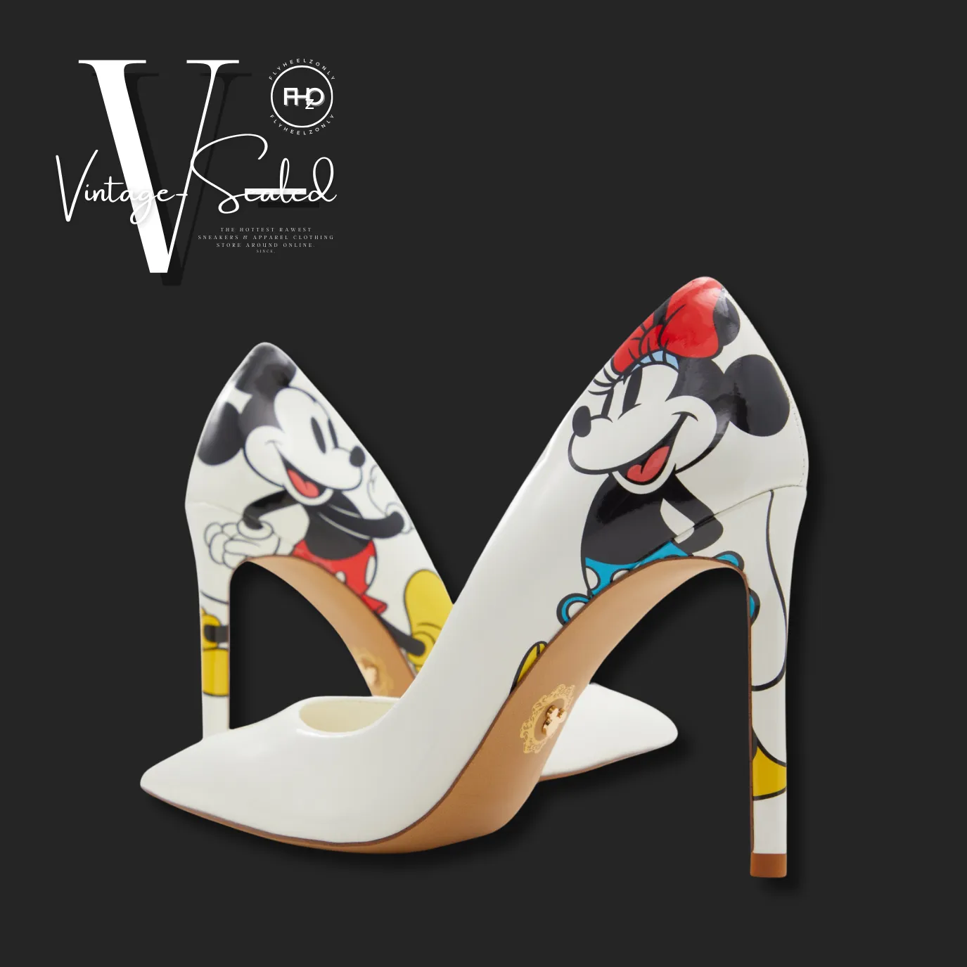 Vintage-Sealed Mickey & Minnie M. Stiletto Heels Disney| Brand New Women's Fashion