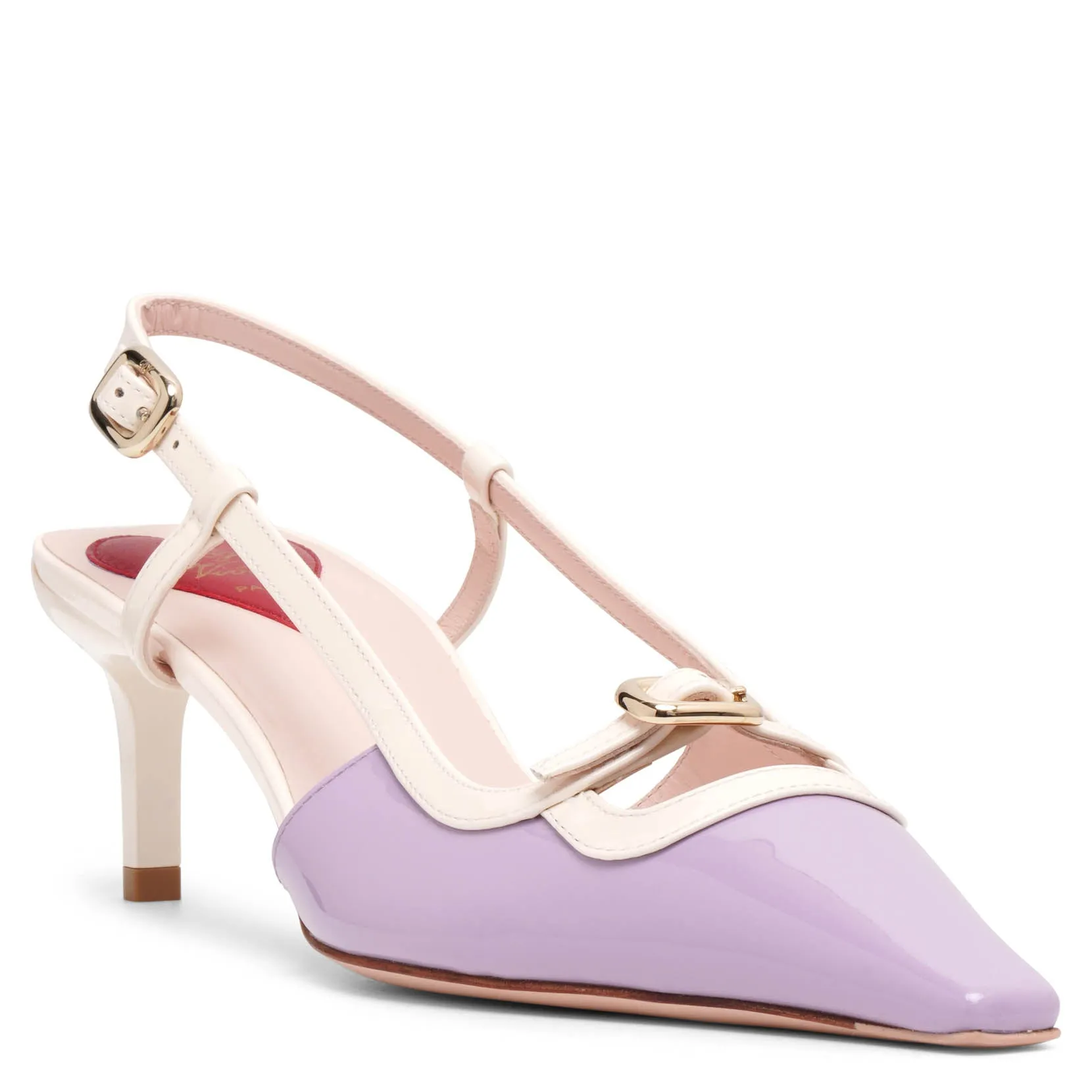 Viv Canard 55 violet slingbacks
