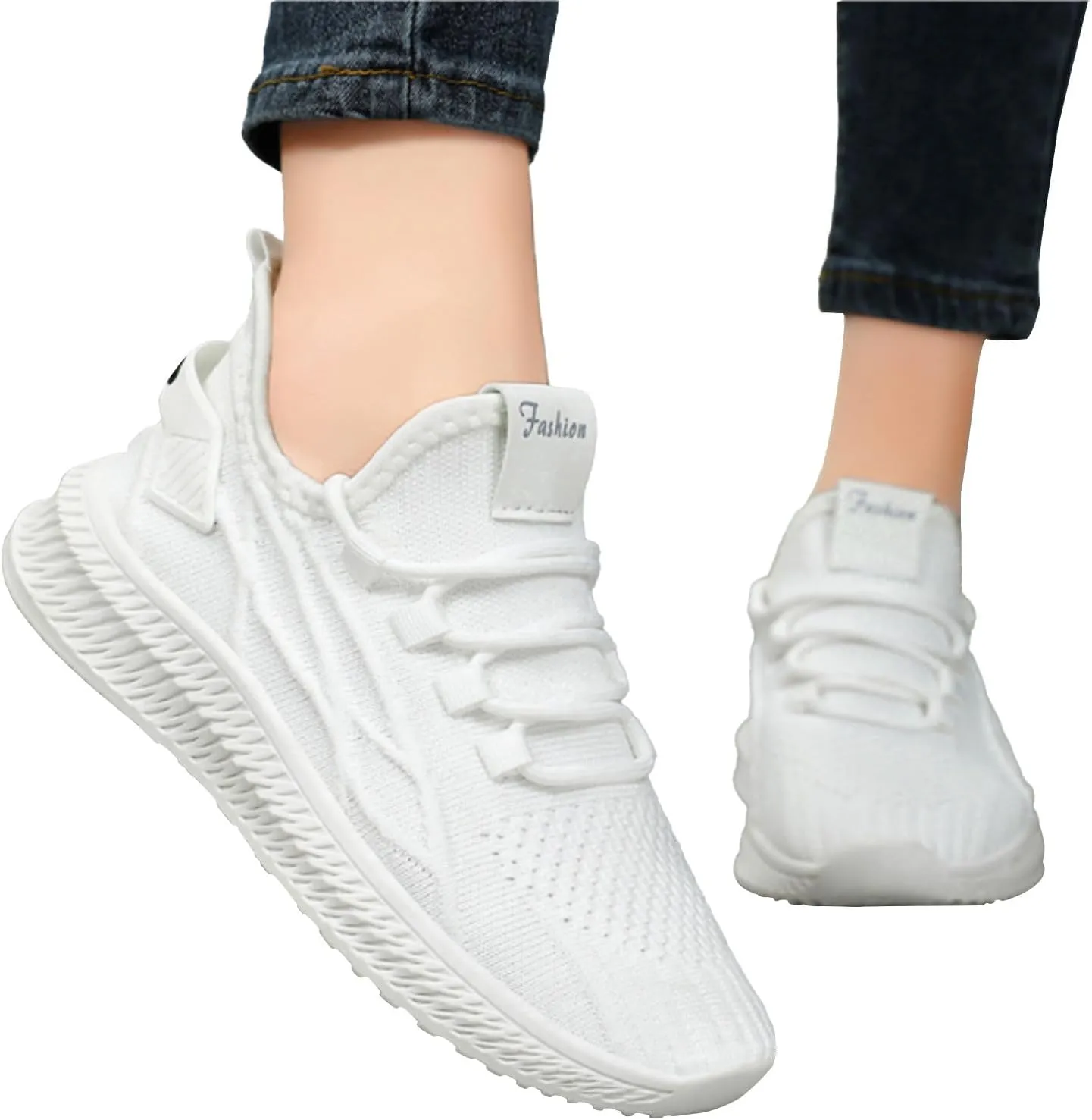 Walking Shoes Women Sneakers for Women Womens Loafers with Arch Support Indoor and Outdoor Soft Sole Fashion Christmas Shoes Men Round Toe Slip On Casual