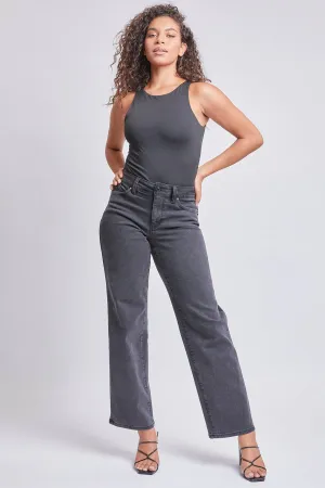 WANNABETTABUTT HIRISE STRAIGHT LEG CLEAN WASH JEANS