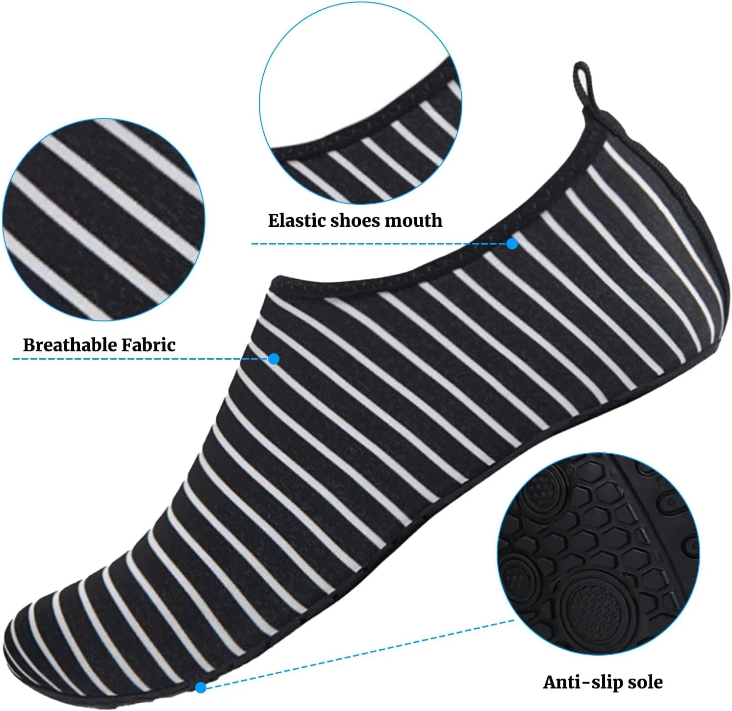 Water Proof Shoes for Women Wide Width Water Sports Shoes Barefoot Quick-Dry Aqua Yoga Socks Slip On for Women Barefoot Non-Slip Beach Pool Swimming Diving Surf Aqua Sports Walking Yoga Shoe