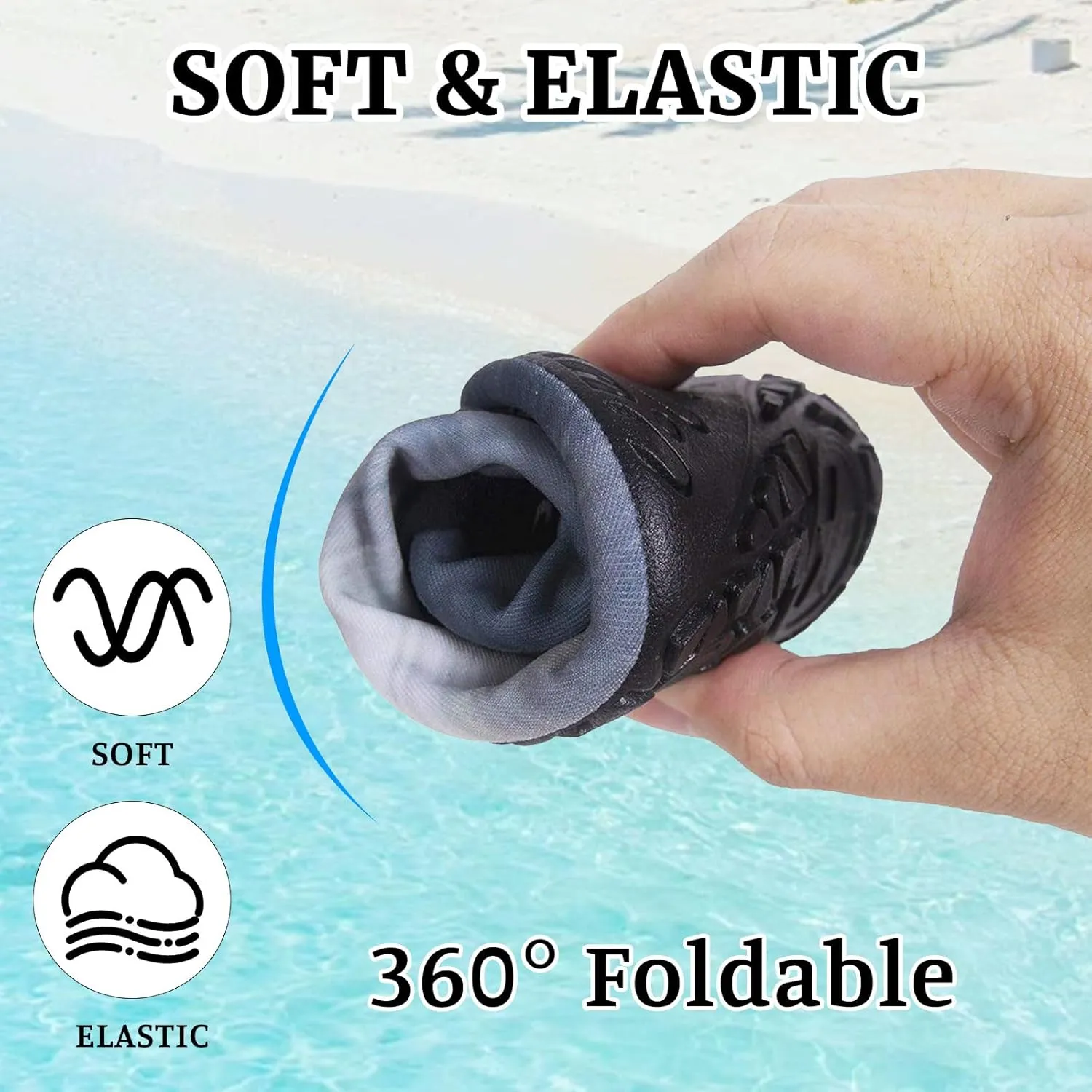 Water Proof Shoes for Women Wide Width Water Sports Shoes Barefoot Quick-Dry Aqua Yoga Socks Slip On for Women Barefoot Non-Slip Beach Pool Swimming Diving Surf Aqua Sports Walking Yoga Shoe