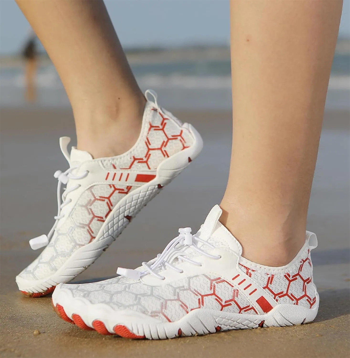 Water Shoes for Women Men Breathable Mesh Running Sneaker Adjustable Walking Footwear Outdoor Casual Sports Shoes