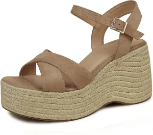 Wedges Sandals Women's Platform Heels Sandals Comfortable Chunky Espadrille Ankle Strap Open Toe Summer Casual Shoes