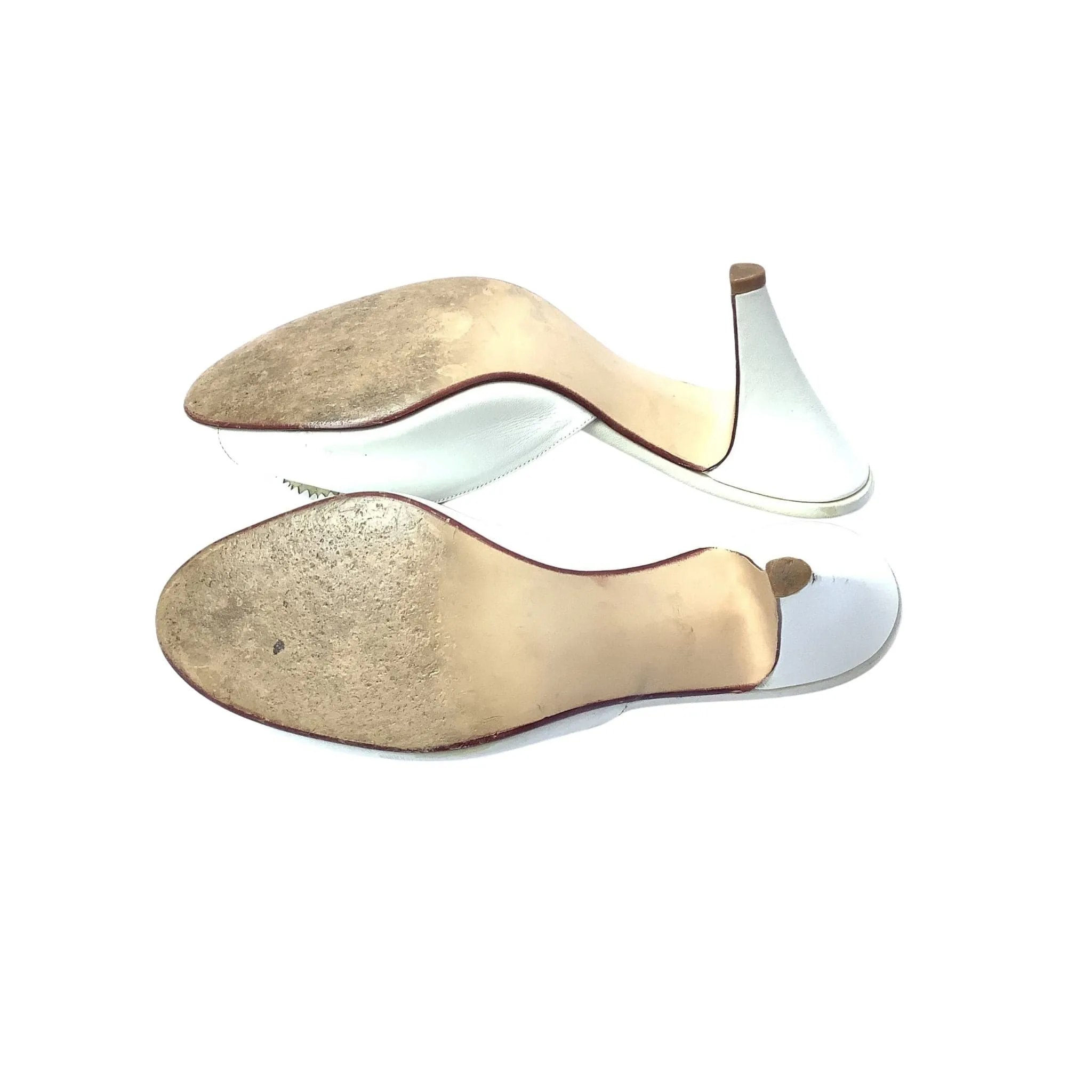 White Heeled Mules 1990s