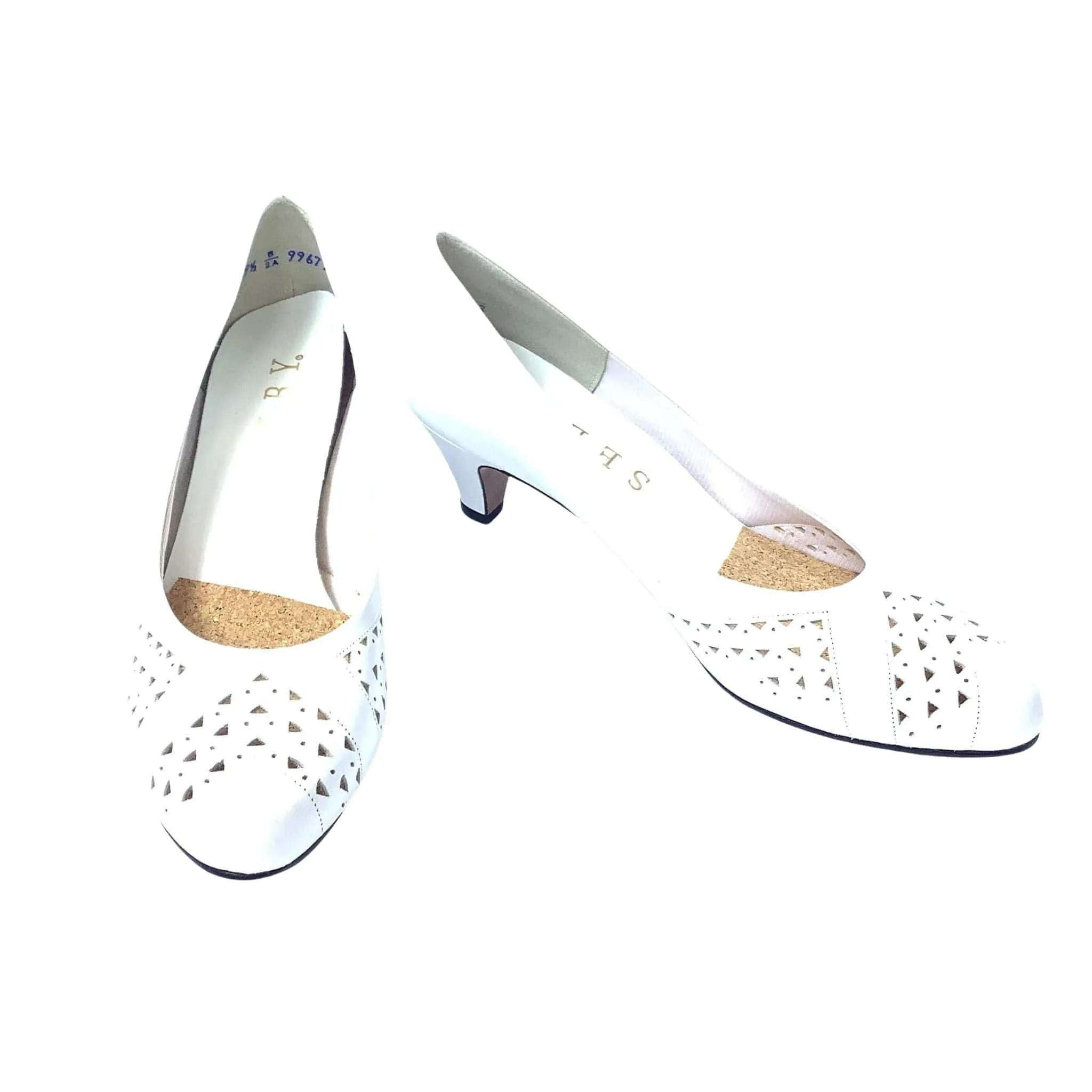 White Leather Heels