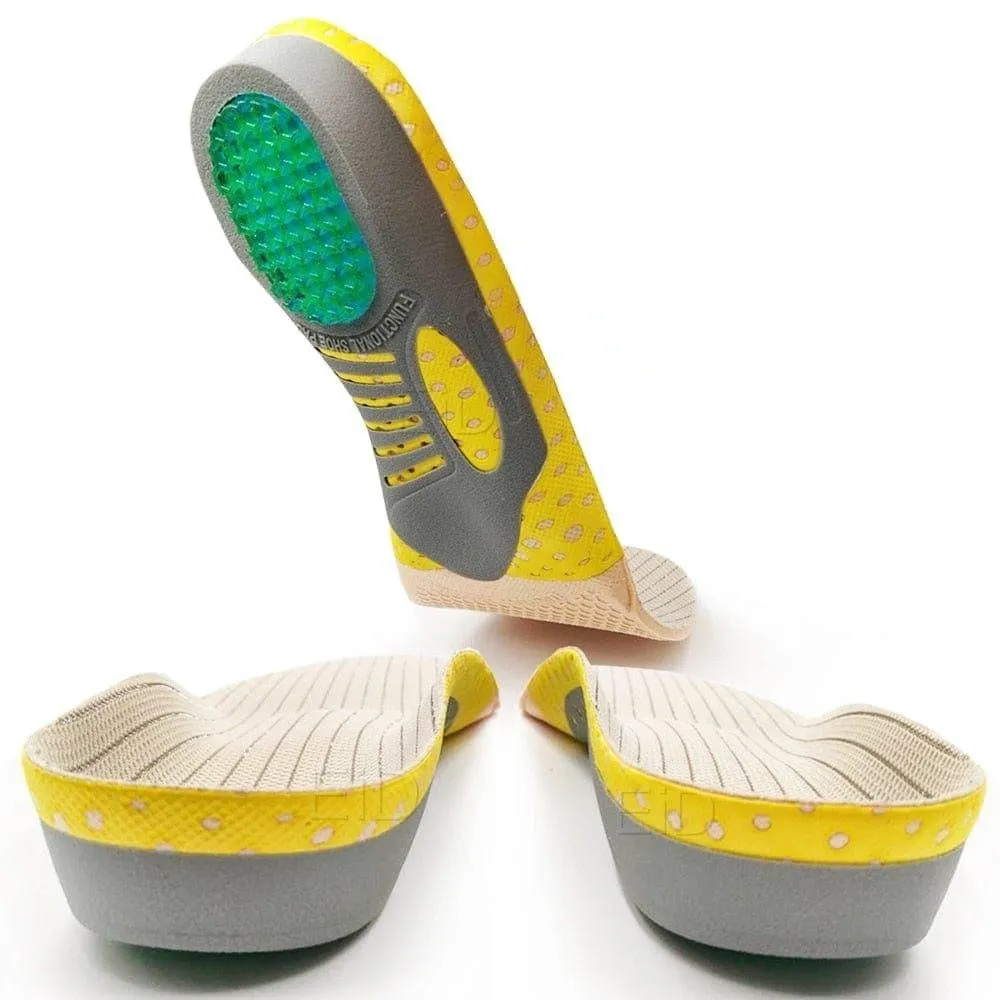 Wholesale UK 2 pieces Premium Orthotic UK Gel Insoles Orthopedic Flat Foot Health Sole Pad For Shoes Insert Arch Support Pad For Plantar fasciitis Unisex Bulk