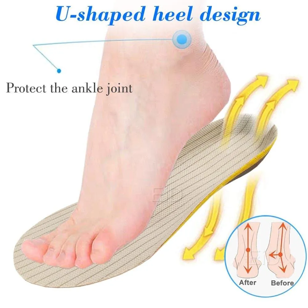 Wholesale UK 2 pieces Premium Orthotic UK Gel Insoles Orthopedic Flat Foot Health Sole Pad For Shoes Insert Arch Support Pad For Plantar fasciitis Unisex Bulk