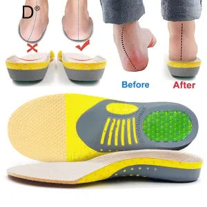 Wholesale UK 2 pieces Premium Orthotic UK Gel Insoles Orthopedic Flat Foot Health Sole Pad For Shoes Insert Arch Support Pad For Plantar fasciitis Unisex Bulk