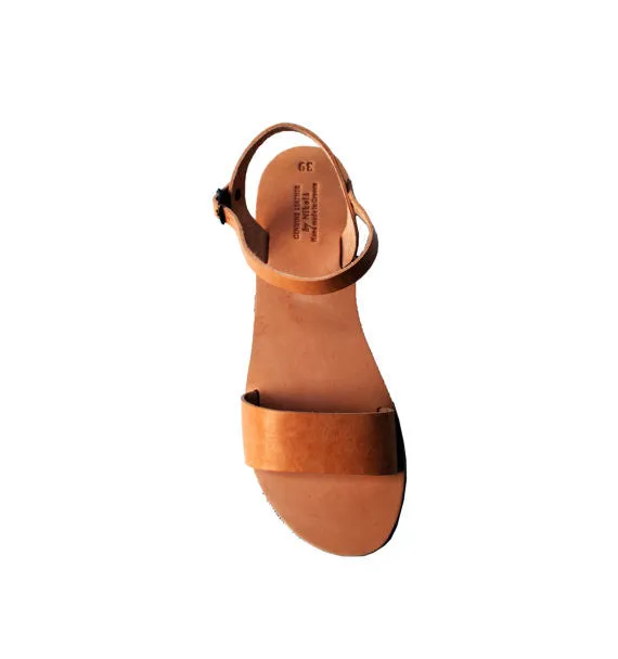 Wide strap Persephone ankle strap sandals