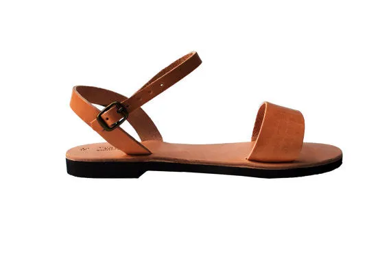 Wide strap Persephone ankle strap sandals