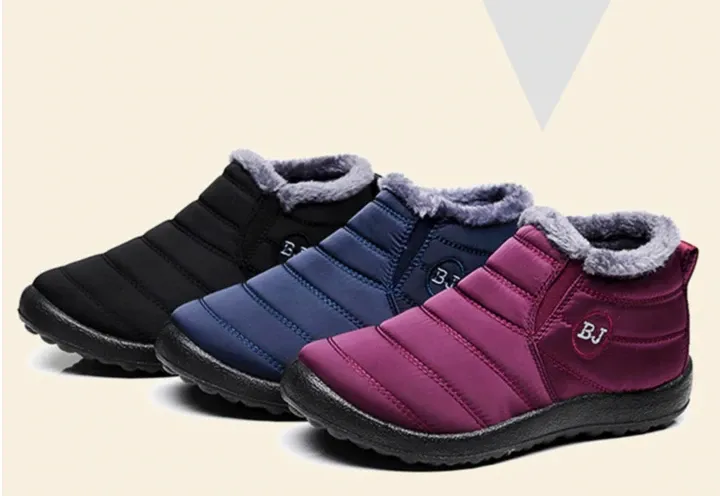 Winter Snow Boots Fur Lined Warm Boots Waterproof Outdoor Booties