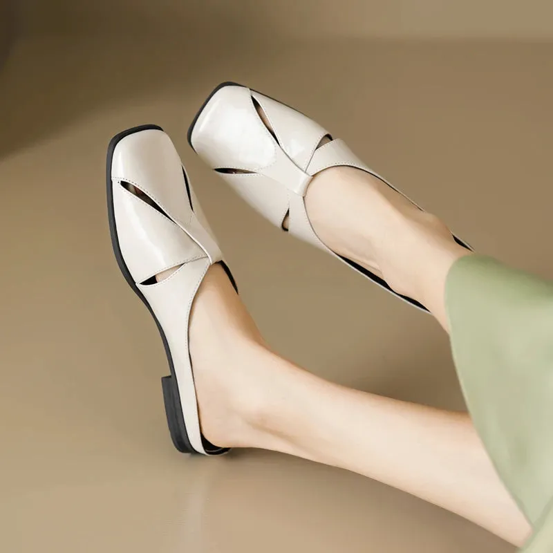 Wjczt  and Autumn Slippers Women's Flat Luxury Outdoor Leather Slippers Women's Sandals Trendy Brand Design Women's Slippers