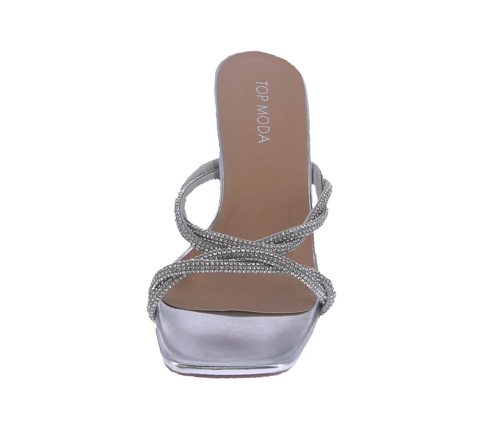 WOMAN'S SHOES SILVER METALLIC GLITTER HEELS PRAIRIE-18