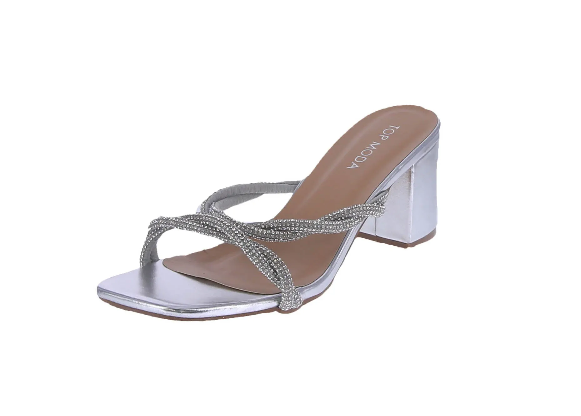 WOMAN'S SHOES SILVER METALLIC GLITTER HEELS PRAIRIE-18