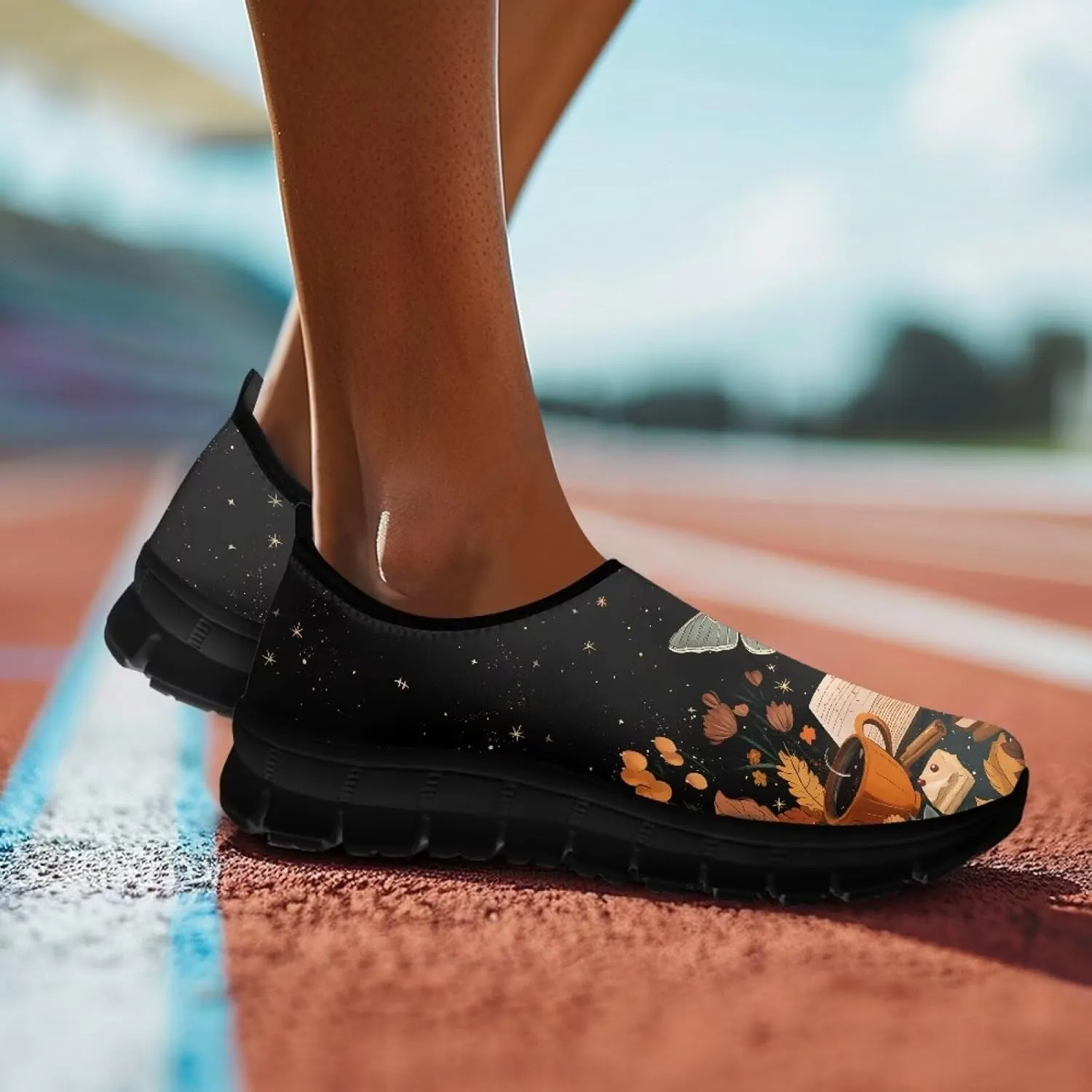 Women Fashion Art Painted Walking Sneaker Lightweight Travel Shoes