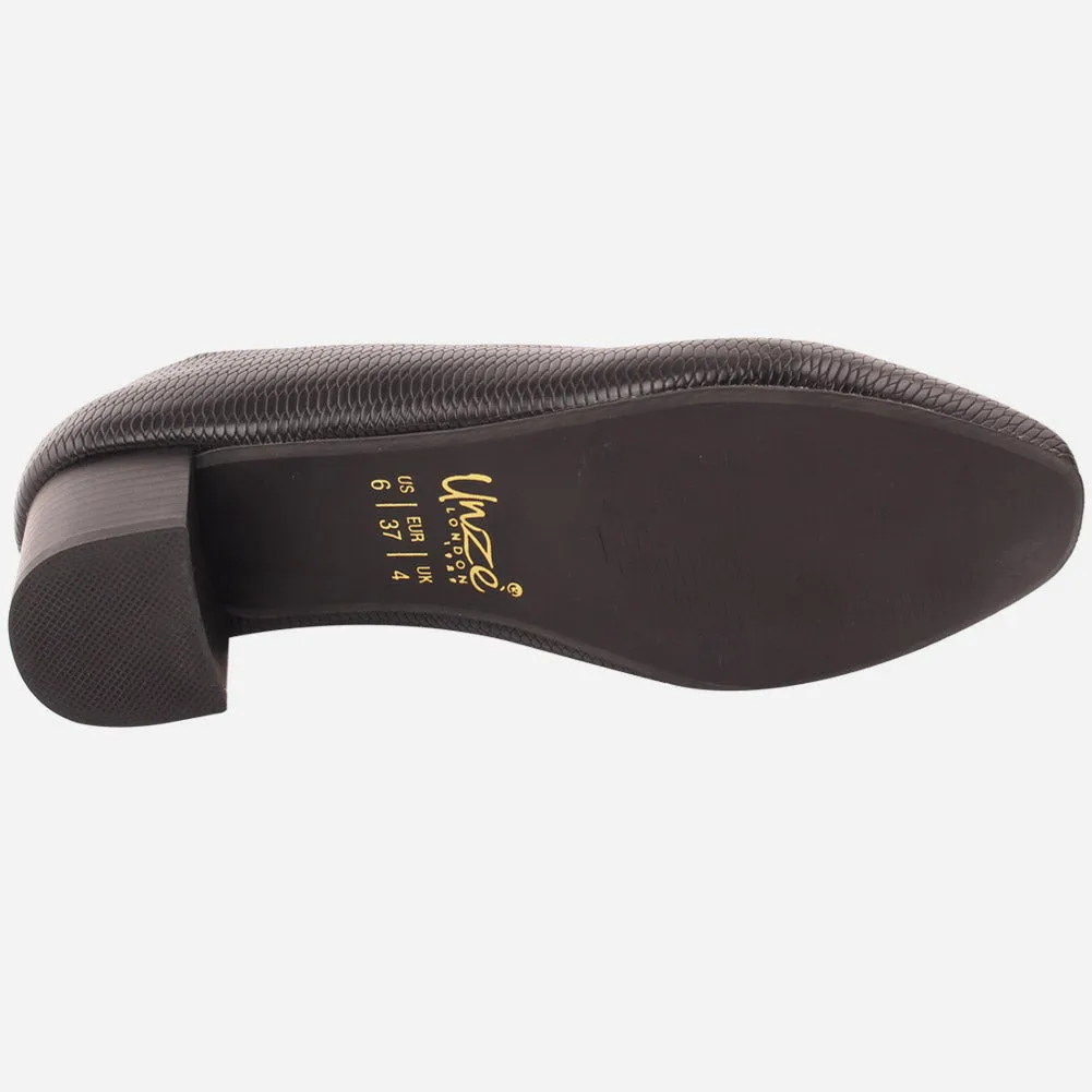Women "Maureen" Block Heel Court Shoes