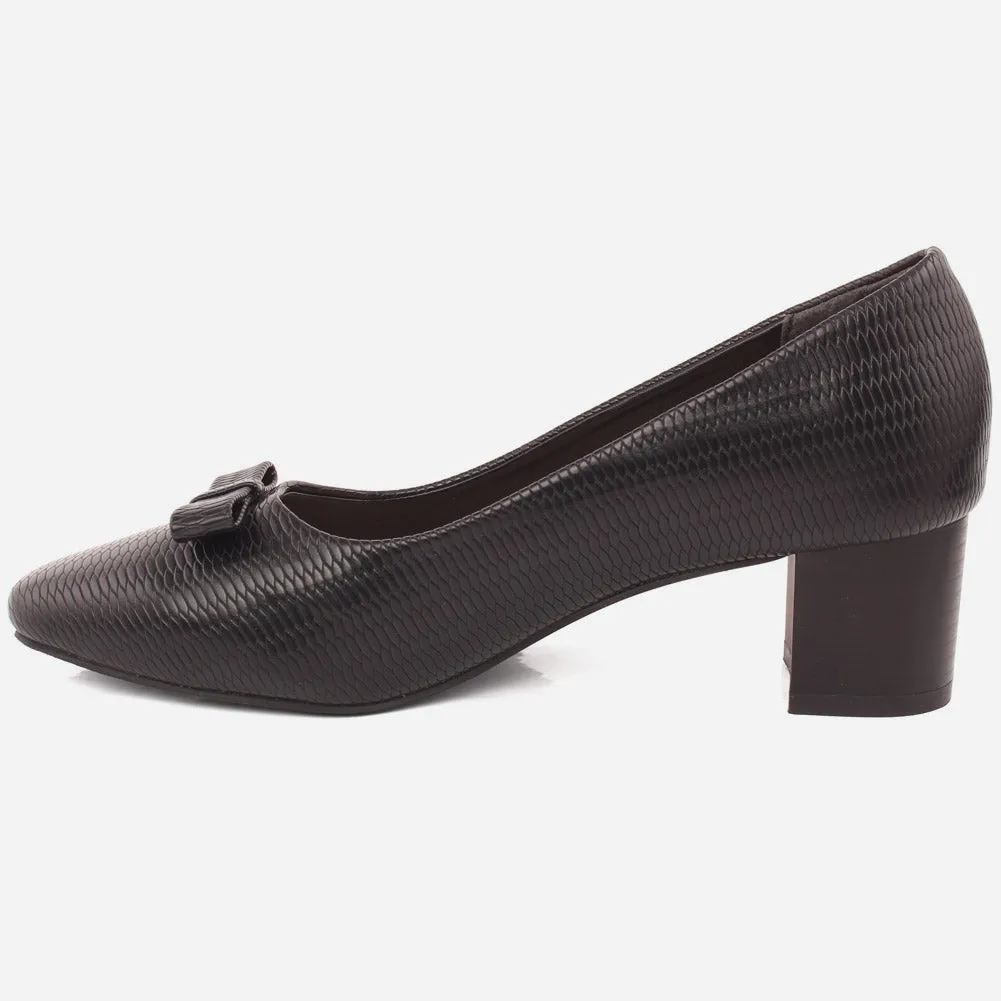 Women "Maureen" Block Heel Court Shoes