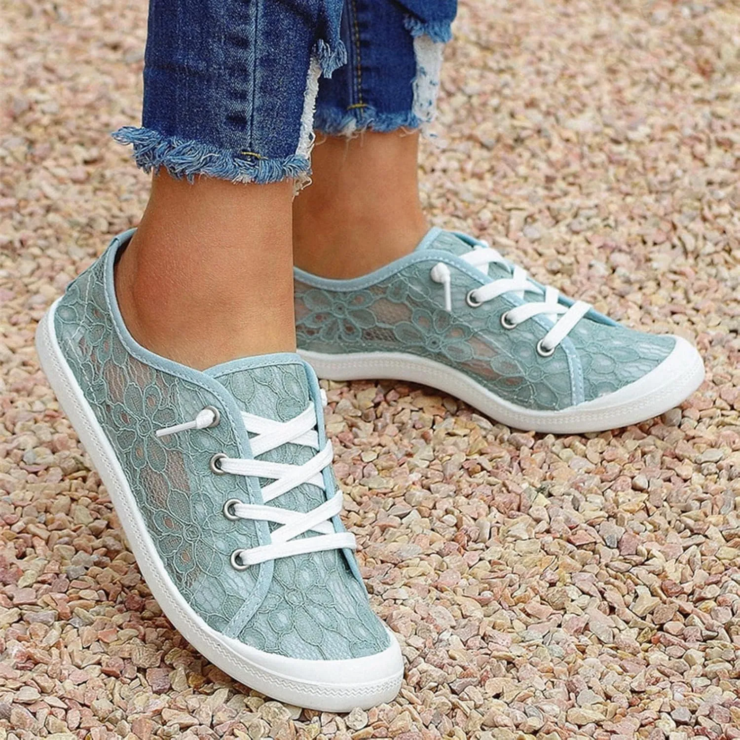 Women Sneakers Low Top Slip On Fashion Shoes,Lace up Canvas Sneakers,Fashion Comfortable Walking Shoes Casual Tennis Shoes for Women Non Slip Loafers