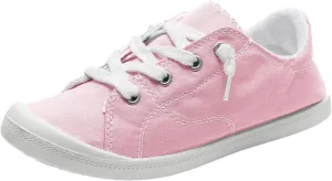 Women Sneakers Low Top Slip On Fashion Shoes,Lace up Canvas Sneakers,Fashion Comfortable Walking Shoes Casual Tennis Shoes for Women Non Slip Loafers