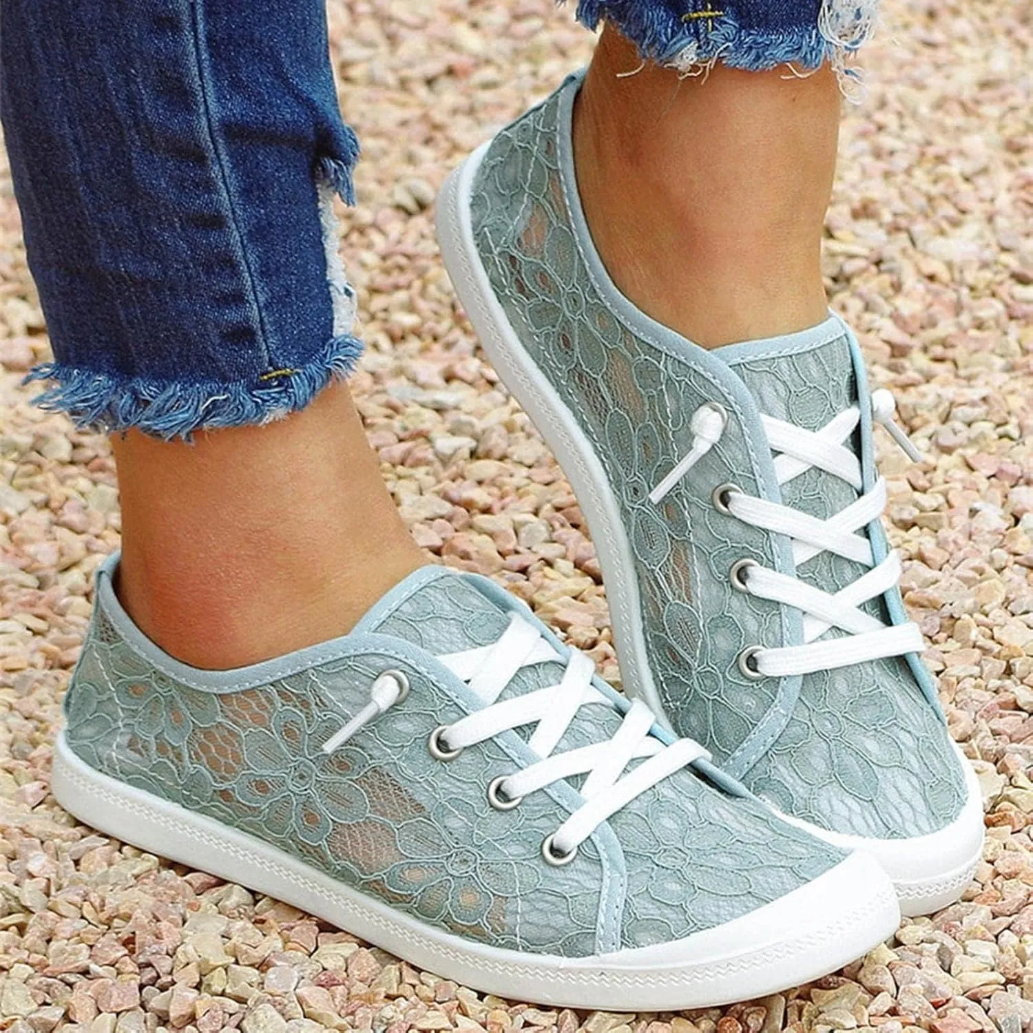 Women Sneakers Low Top Slip On Fashion Shoes,Lace up Canvas Sneakers,Fashion Comfortable Walking Shoes Casual Tennis Shoes for Women Non Slip Loafers