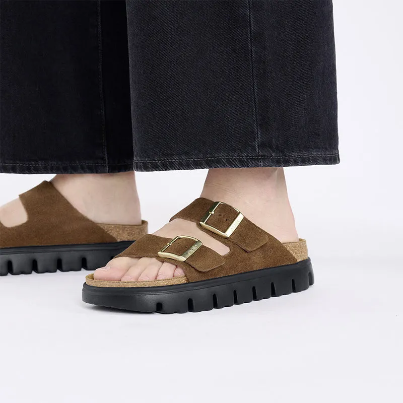 Women's Arizona Chunky Narrow Dark Tea Suede