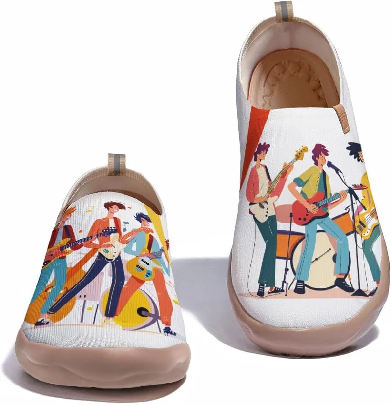 Women's Art Painted Casual Shoes Breathable Slip On Loafers Lightweight Comfort Travel Sneaker
