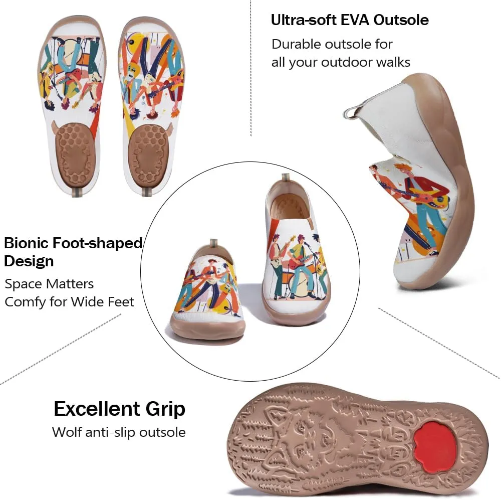 Women's Art Painted Casual Shoes Breathable Slip On Loafers Lightweight Comfort Travel Sneaker