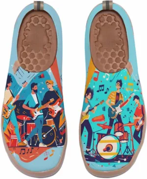 Women's Art Painted Casual Shoes Breathable Slip On Loafers Lightweight Comfort Travel Sneaker