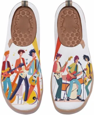 Women's Art Painted Casual Shoes Breathable Slip On Loafers Lightweight Comfort Travel Sneaker