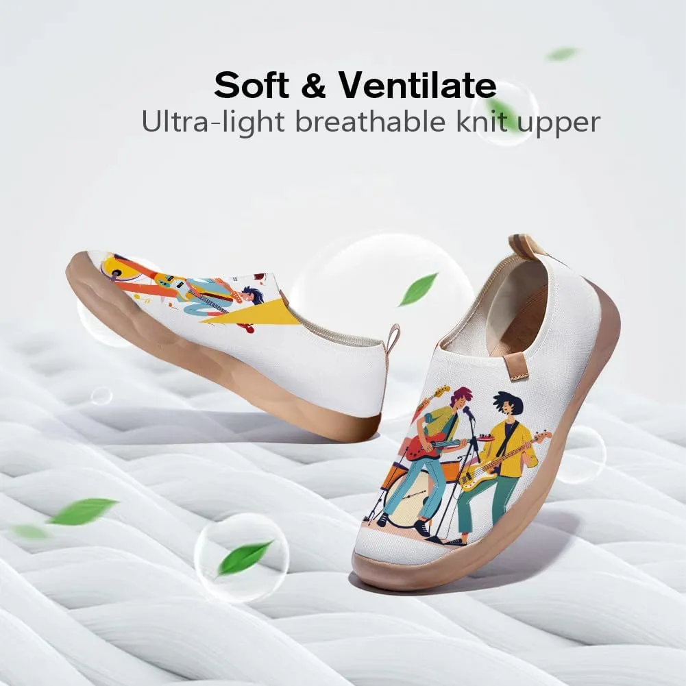Women's Art Painted Casual Shoes Breathable Slip On Loafers Lightweight Comfort Travel Sneaker