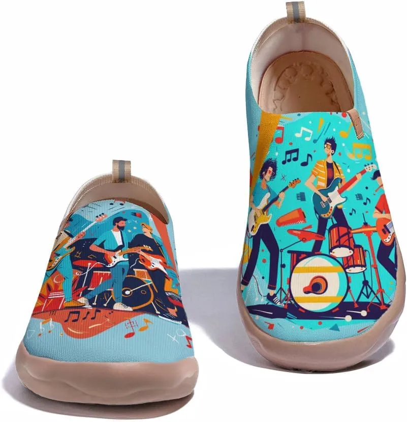 Women's Art Painted Casual Shoes Breathable Slip On Loafers Lightweight Comfort Travel Sneaker