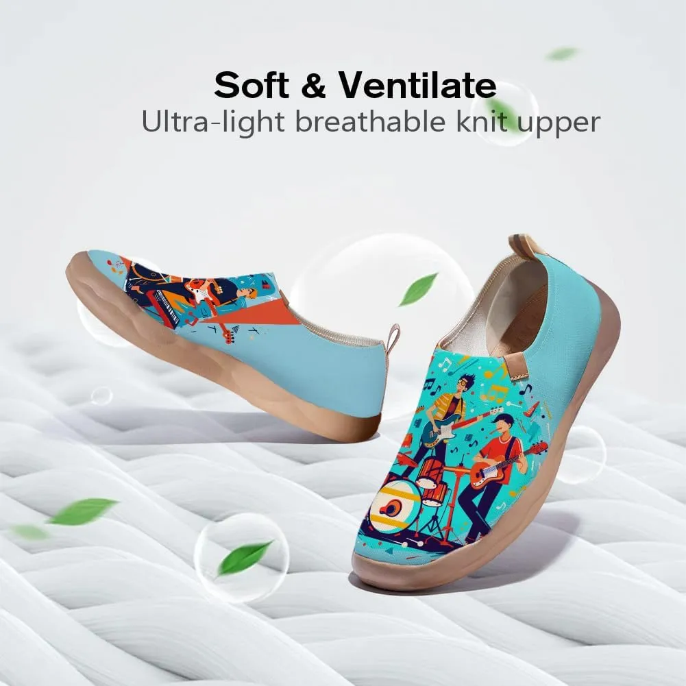 Women's Art Painted Casual Shoes Breathable Slip On Loafers Lightweight Comfort Travel Sneaker