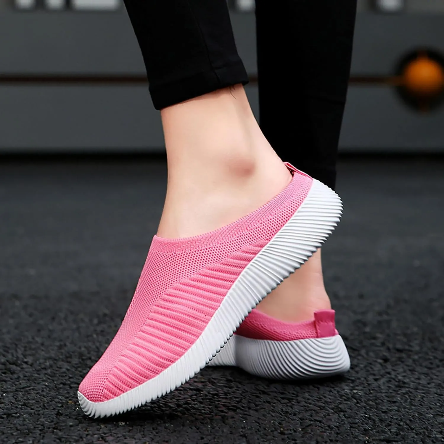 Women's Backless Slip on Mesh Sneakers Shoes Mens Casual Shoes Arch Support Women's Casual Shoes Women Shoes Sneakers White Tennis Shoe Trainers Shoe