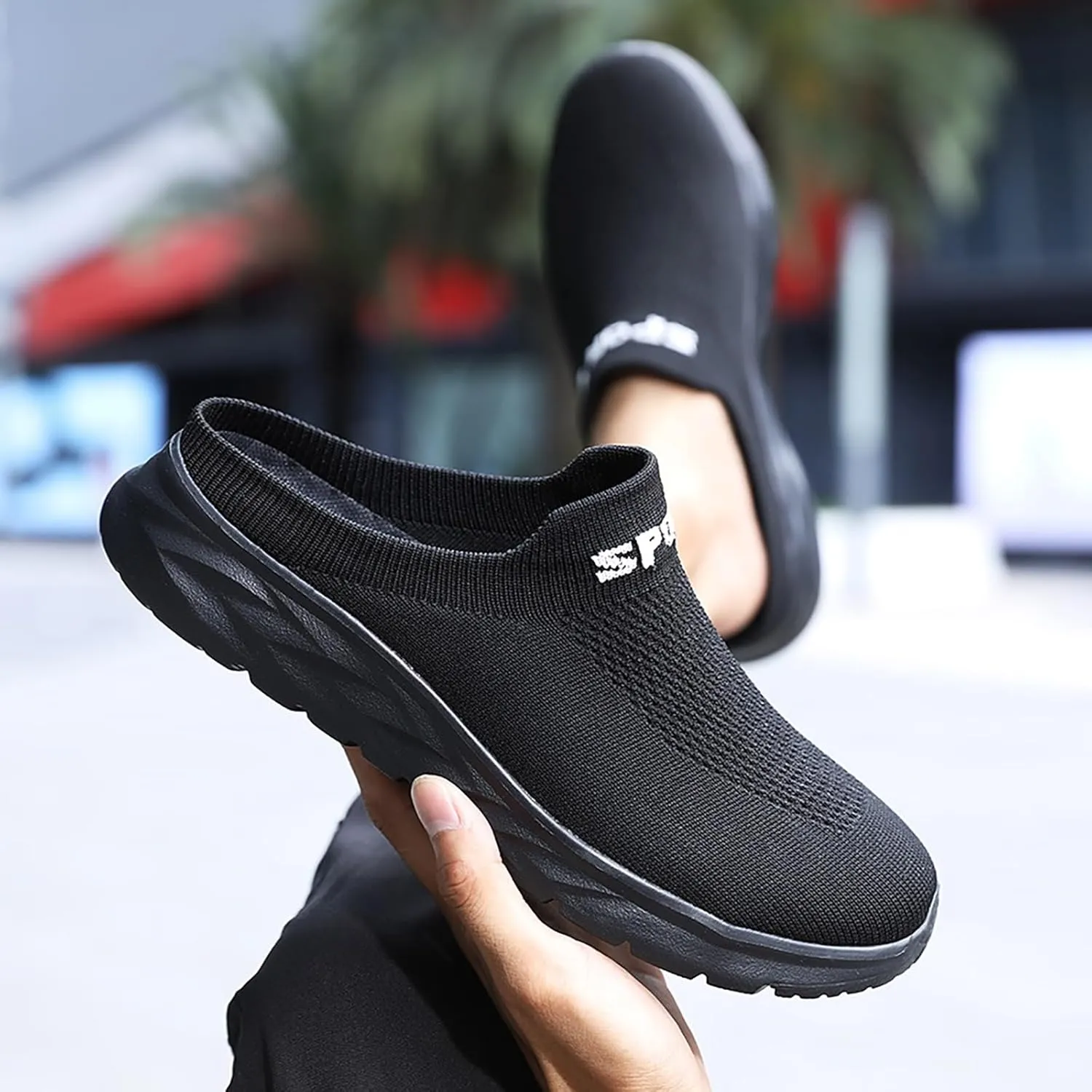 Women's Backless Slip on Mesh Sneakers Shoes Mens Casual Shoes Arch Support Women's Casual Shoes Women Shoes Sneakers White Tennis Shoe Trainers Shoe