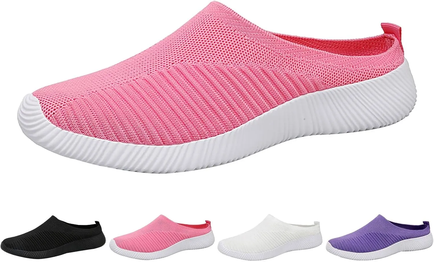 Women's Backless Slip on Mesh Sneakers Shoes Mens Casual Shoes Arch Support Women's Casual Shoes Women Shoes Sneakers White Tennis Shoe Trainers Shoe