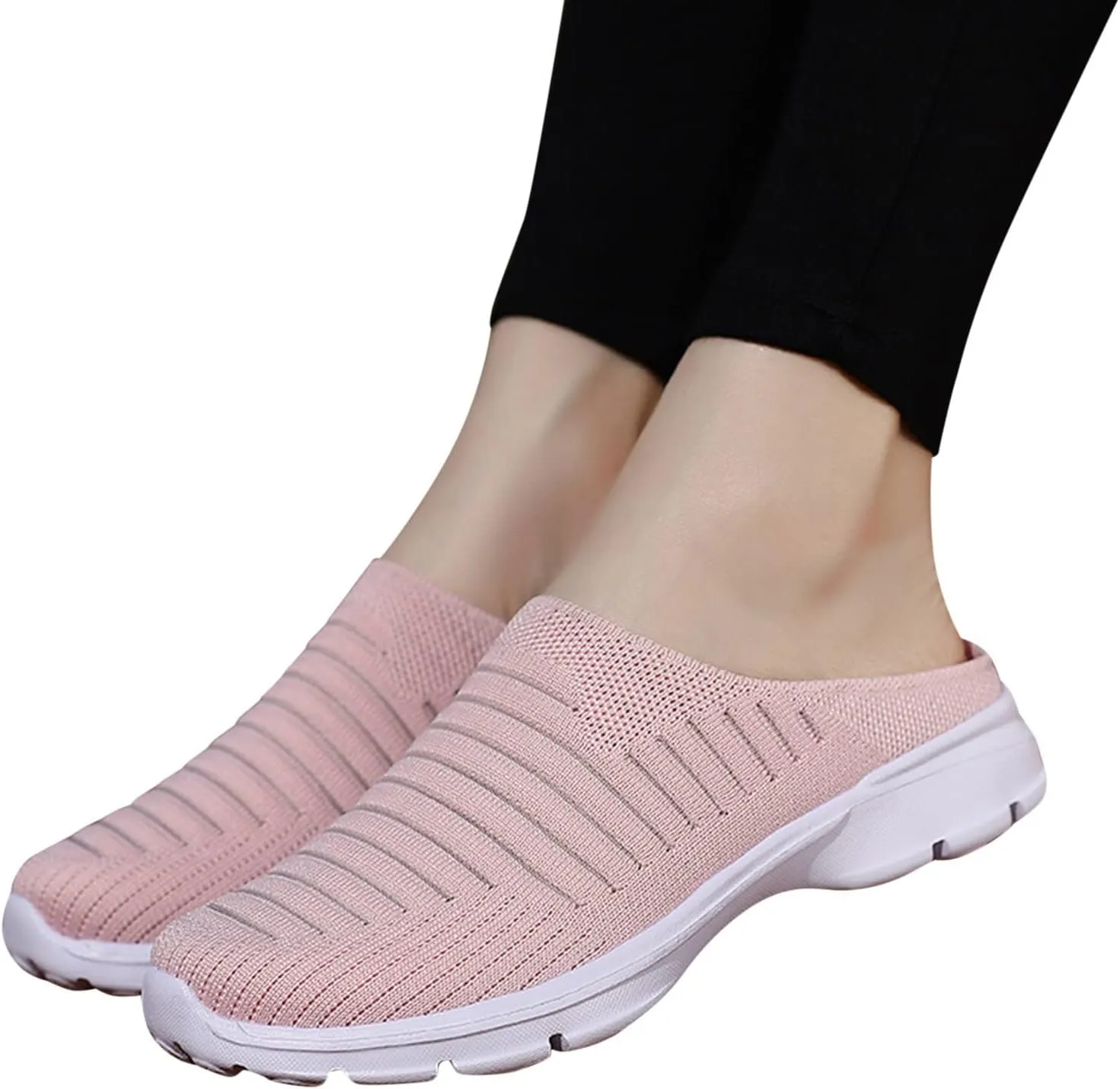 Women's Backless Slip on Mesh Sneakers Shoes Running Shoes for Men High Top Women's Shoes Casual Women Shoes Sneakers Red Tennis Shoe Loafers Dress Shoe