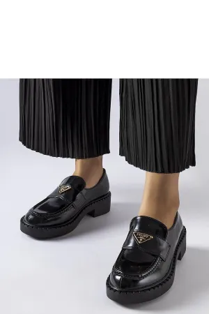 Women's black moccasins