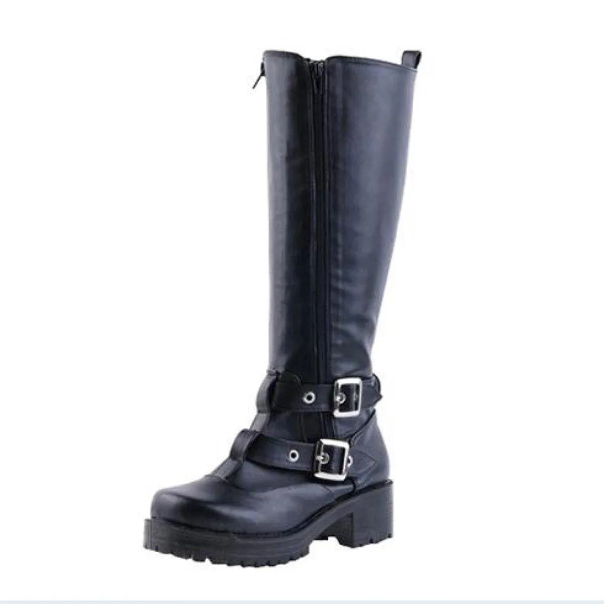 Women's Buckle Straps Riding Boots