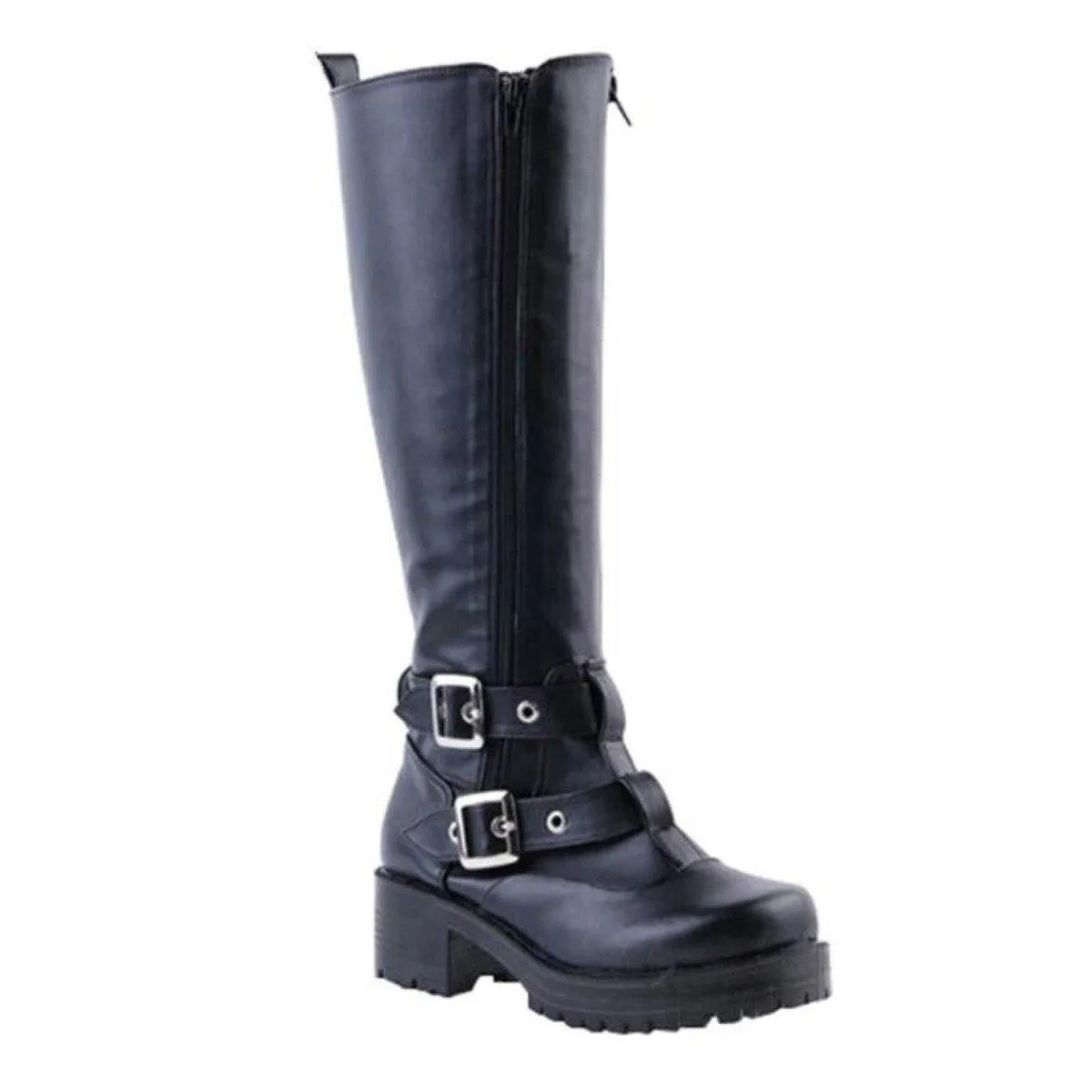 Women's Buckle Straps Riding Boots