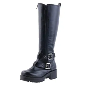 Women's Buckle Straps Riding Boots
