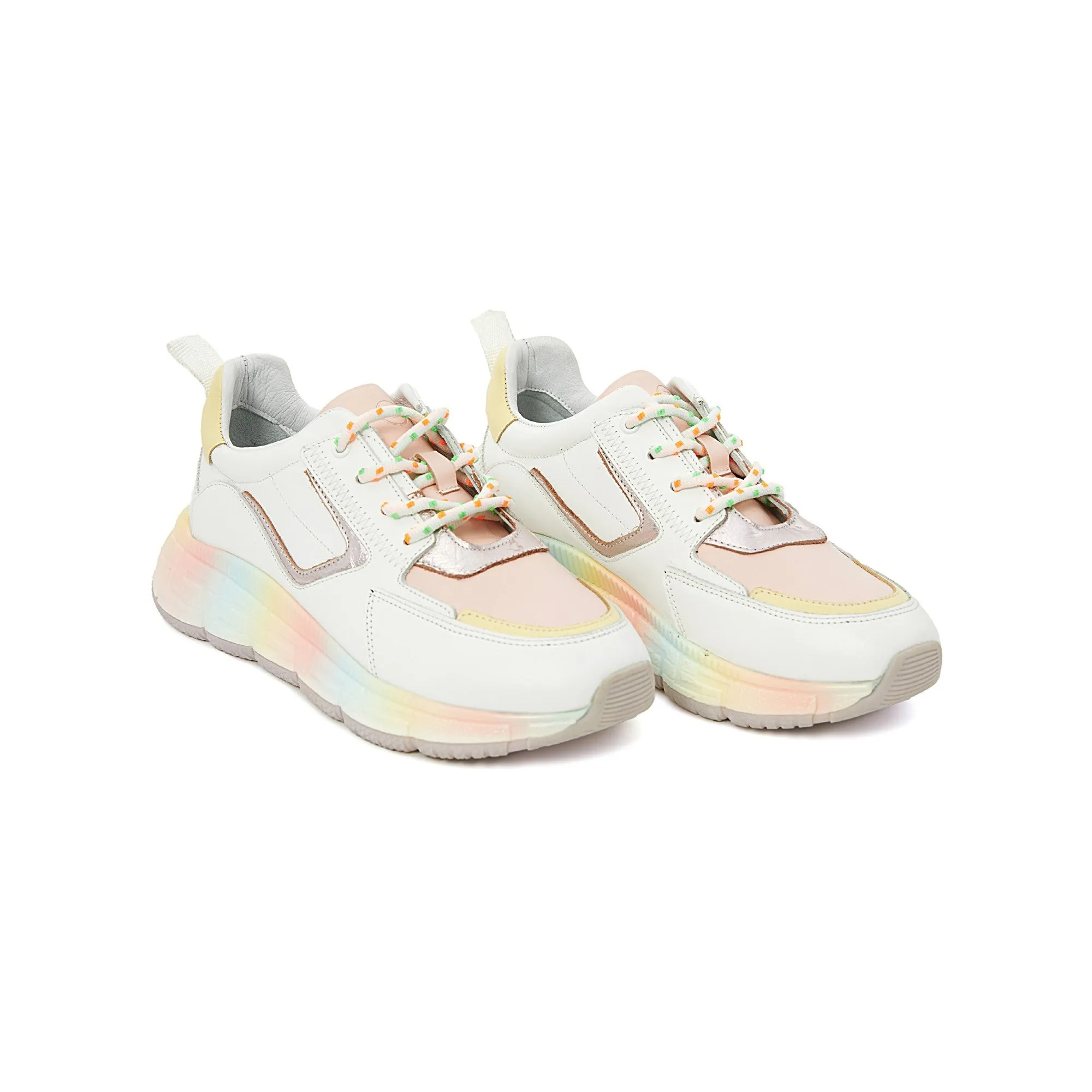 Women's Calf Leather Handmade Sneakers W5012
