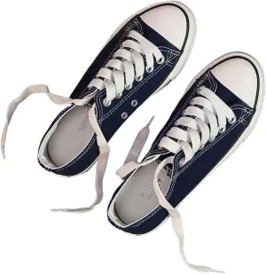 Women's Canvas Shoes Couple Canvas Shoes Men and Women Flat Lace-Up Casual Shoes