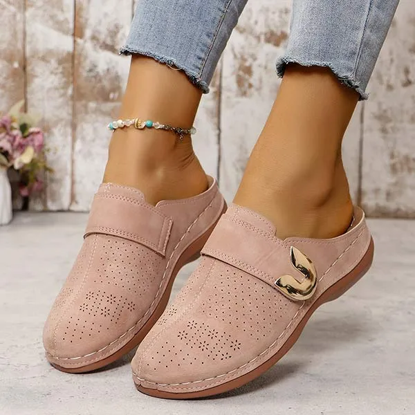 Women's Closed-Toe Flat Casual Mules 84889531C