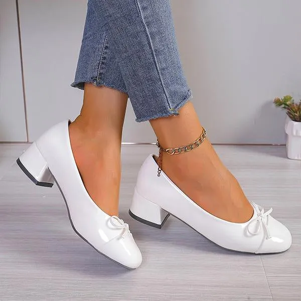 Women's Elegant Bow Casual High Heel Pumps 67833296S