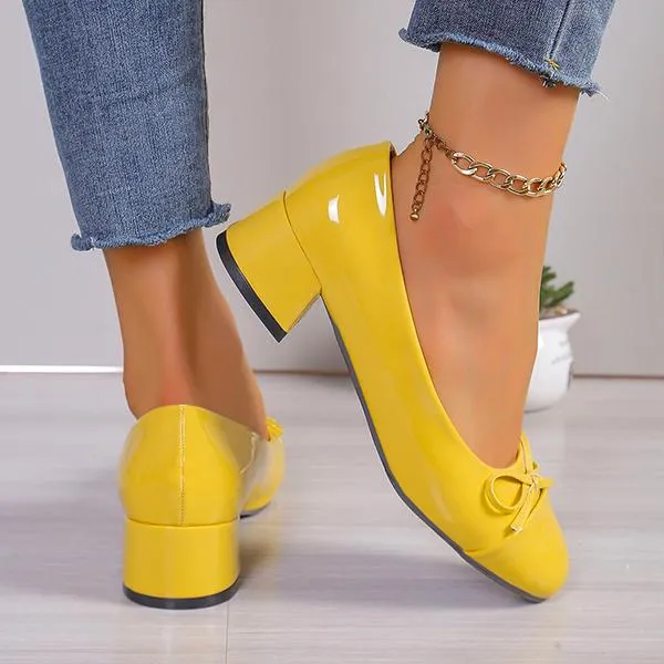 Women's Elegant Bow Casual High Heel Pumps 67833296S