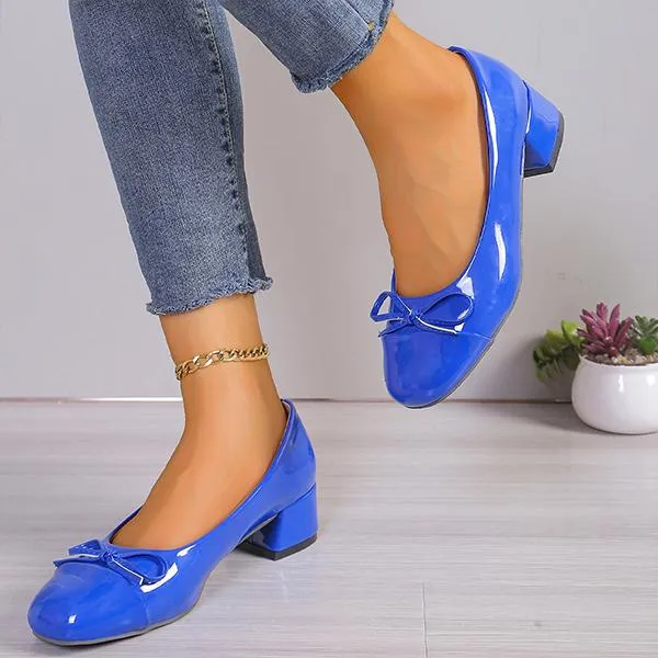 Women's Elegant Bow Casual High Heel Pumps 67833296S
