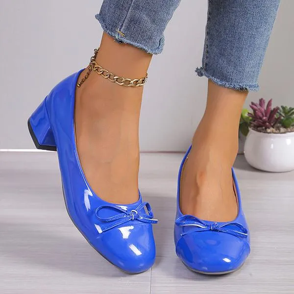 Women's Elegant Bow Casual High Heel Pumps 67833296S