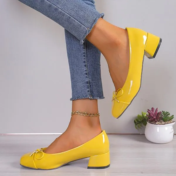 Women's Elegant Bow Casual High Heel Pumps 67833296S