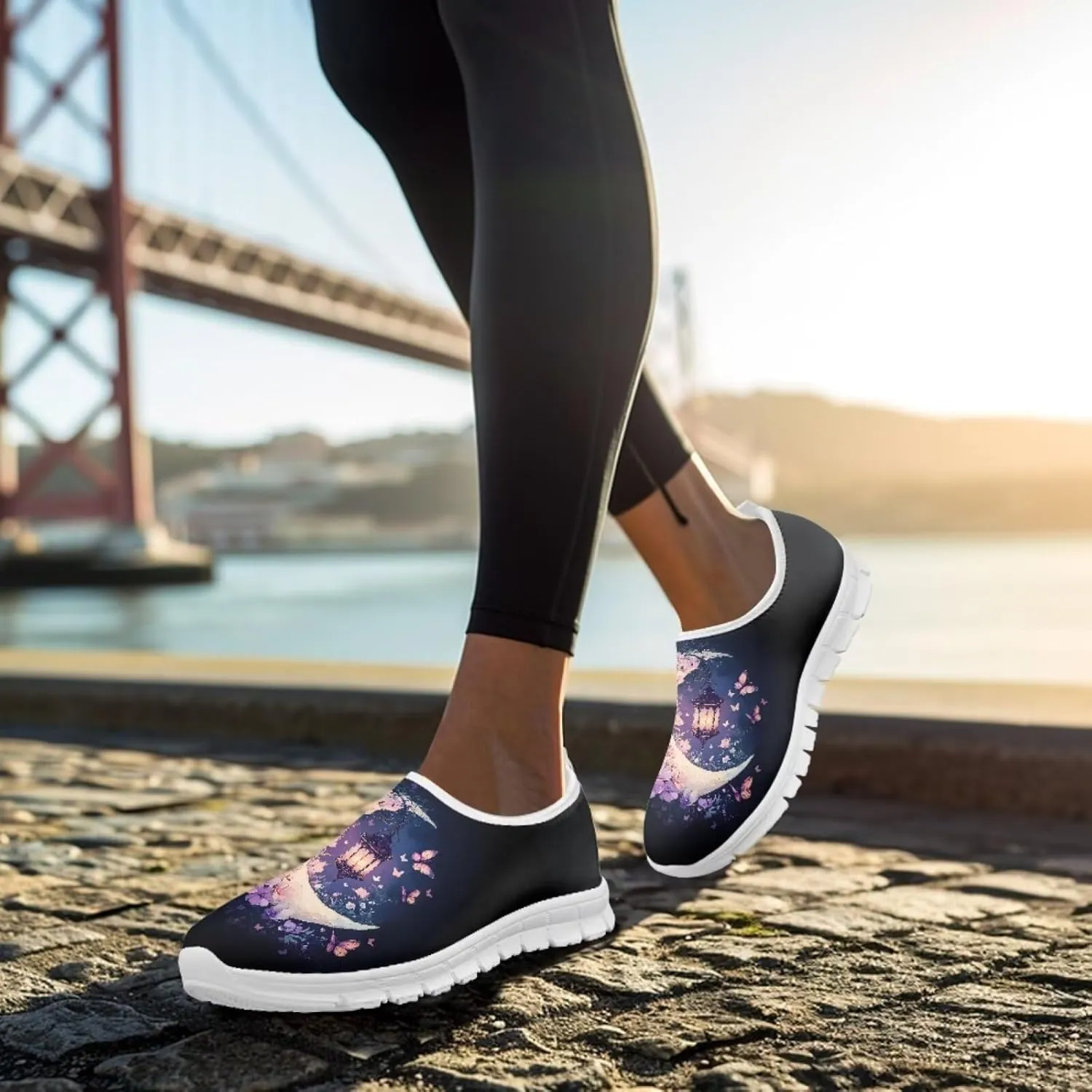 Women's Fashion Butterfly Sneaker Comfortable Slip-On Loafers Business Casual Shoes US 5-13